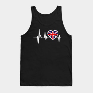 Britain Heartbeat Flag Tank Top